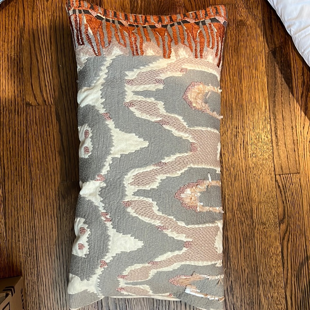 West elm embroidered throw pillow case